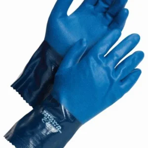 Handske nitril blå
