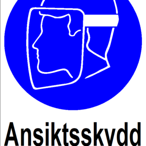 Skylt ansiktsskydd