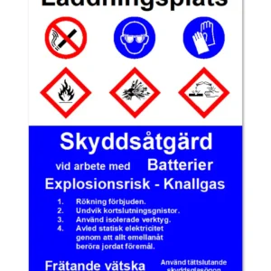 Skylt laddningsplats
