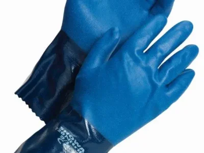 Handske nitril blå